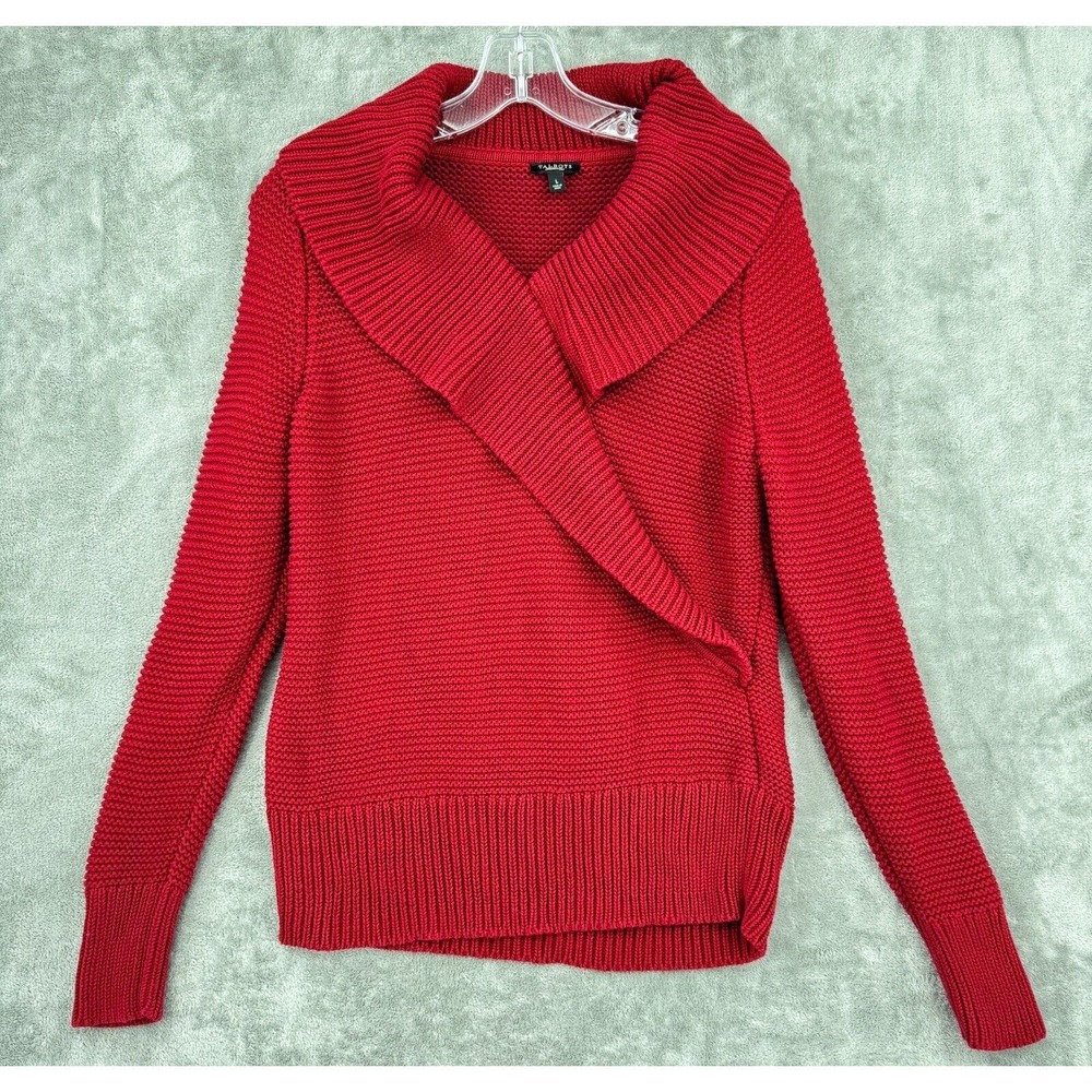 Talbots‎ Sweater Large Chunky Knit Shawl Collar Pullover Casual Classic Holiday